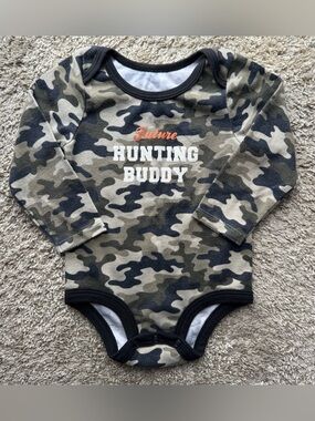 Lullaby Lane Future Hunting Buddy Camo Long Sleeve Bodysuit 18M